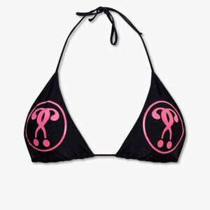 Moschino Double Question Mark Logo Bikini Top